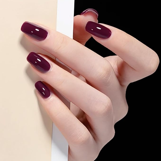 Major Dijit Quick Dry Nail Polish 12ml/0.41fl oz Wine Red Regular Nail Lacquer Fast Drying & Long Lasting Nail Polish Nail Art Effect for Nail Salon