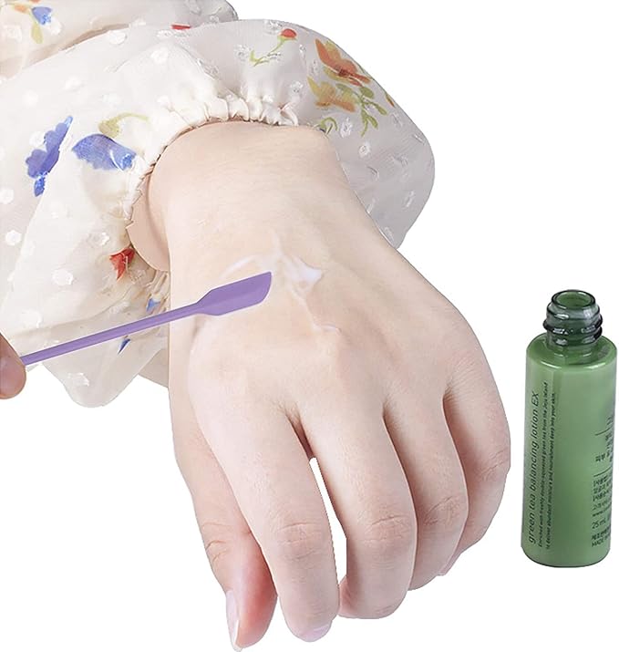 Mini Spatula Silicone Spatula Set - 4pcs Small Makeup Scrapers for Cosmetics, Reusable Beauty Tiny Tools, Thin Jar Scraper, Get the Last of the Makeup Out of the Bottle(Purple)