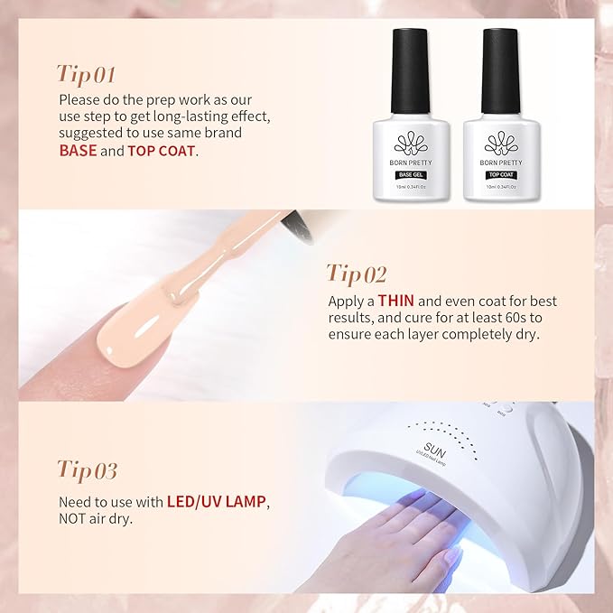 Born Pretty Nude Gel Nail Polish Brown Neutral Nude Pink Gel Polish Skin Tones Collection Soak Off LED Gel Nail Kit Manicure DIY Home