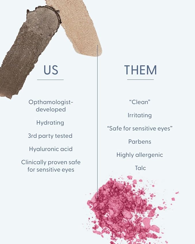 twenty/twenty beauty Visionary Eye Shadow Stick – Shimmer Cream Eye Shadow Pencil - Safe for Sensitive Eyes - Ophthalmologist Developed – Vegan, Cruelty-Free, Clean Ingredients (Starry Eyed)