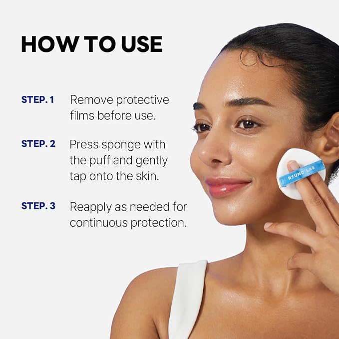 Round Lab Birch Juice Moisturizing UV Lock Sun Cushion, SPF50+ Broad Spectrum, 0.52 oz | Mineral Sunscreen for Sensitive Skin, Clean, Non-Toxic UV Protection for On-the-Go, Moisturizing&No White Cast