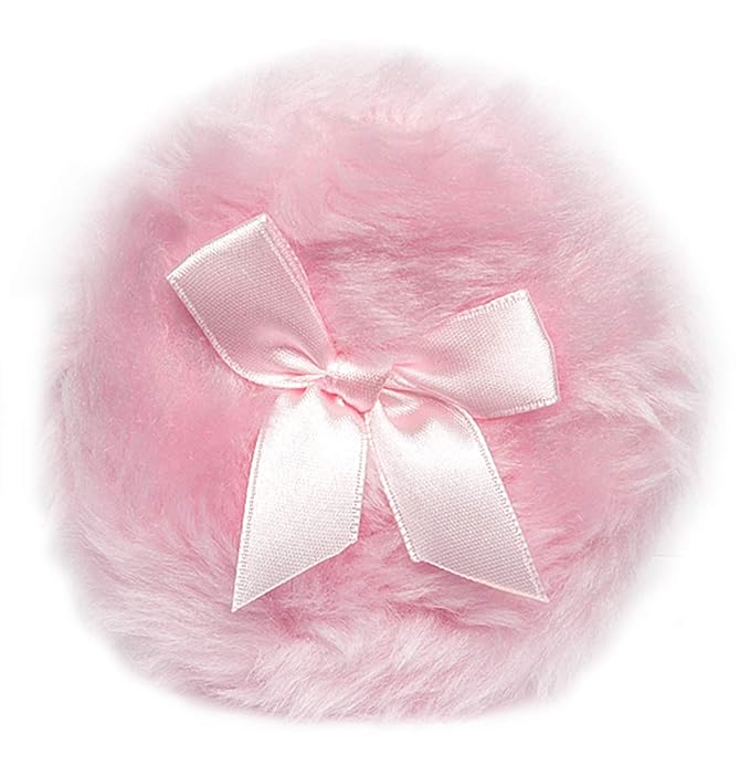 Diane Pink Powder Puff for Makeup Application, Soft, Skin-Friendly Puffs for Pressed Powders, Setting Powders, Body Powders, and Compacts