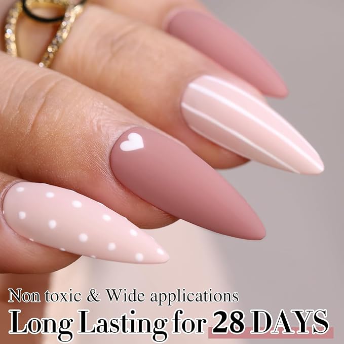 Double Rhythm 0.5Oz Gel Polish Pure Sheer Same Color Same Bottle Soak Off 15ML Gel Polish Manicure Salon Nail Art DIY at Home for Women (Soft Pink-A1088)