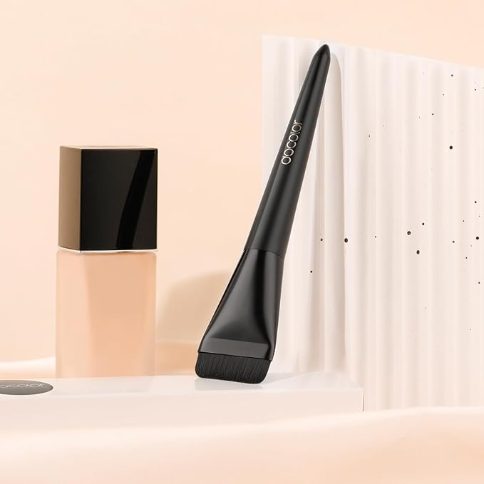 docolor Flat Foundation Brush for Liquid Makeup,Ultra Thin Liquid Foundation Brush Premium Makeup Face Brush for Blending, Cream, Thin Foundation Brush Makeup Tool Face Foundation Flat Brush, Black