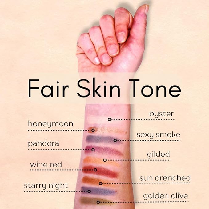 Sun Drenched Cinnamon Chocolate Brown Bronze Almond Gold Shimmer Pressed Powder Single Eyeshadow; Talc, Paraben & Cruelty Free