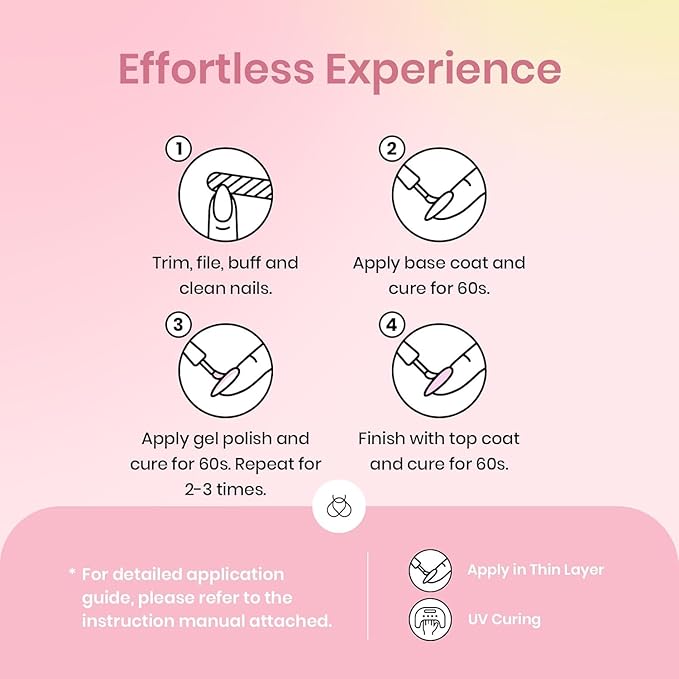 Beetles Pearl Gel Nail Polish, 6 Colors Shimmer Pearl White Pink Purple Mermaid Nail Drawing Gel Polish Soak Off Uv Gel Polish Swirl Shell Thread Effect DIY Manicure Gift for Women