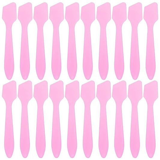 Tbestmax 300 PCS Mini Cosmetic Spatulas 3.2" x 0.6" Disposable Makeup Spatulas, Plastic Spatulas Pink Facial Creams Skin Care Spatulas