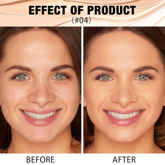 2 in 1 Foundation Concealer, Lightweight Creamy Long Lasting Face Makeup for Combination Oily Skin, Conceals Dark Circles Under Eyes Dark Spots and Blemishes, Vegan Cruelty-Free, Medium