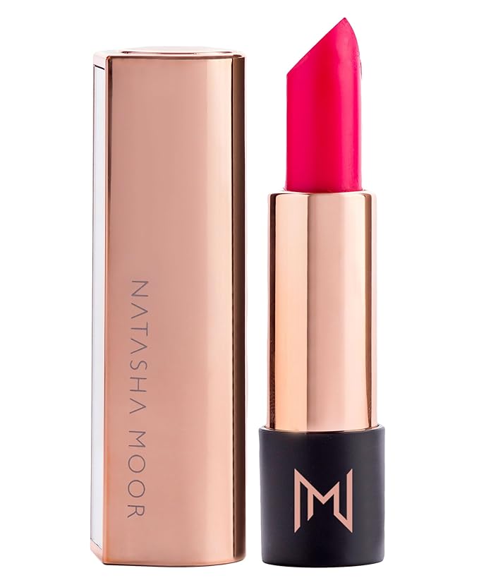 NATASHA MOOR Silk Suede Lipstick for Women - Long-Lasting, Waterproof Lipstick with Hydrating Semi-Matte Finish - Creamy, Cruelty-Free - Highly Pigmented with Mirror - 24-Hour Stay Power (EUPHORIA)