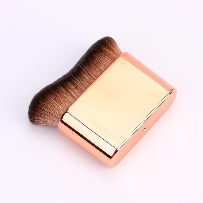 Yoseng Self Tan Brush - Rose Gold Kabuki Brush for Body, Face & Hands - Vegan, Streak-Free Application, Multi-Use for Self Tanner, Sunscreen, Body Lotion