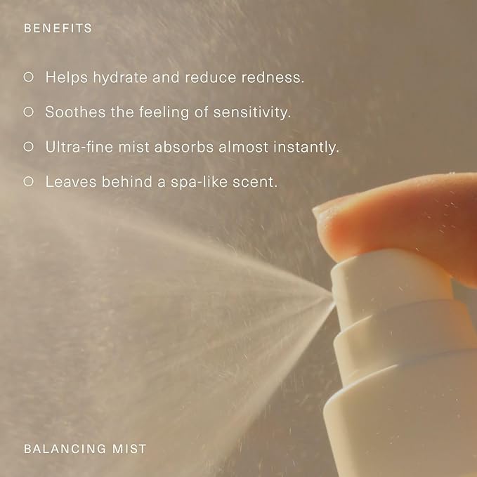 Oak Essentials Balancing Mist | Antioxidant-Rich Rose Water & Aloe Toning Face Mist That Helps Hydrate, Calm, and Refresh, 3.4 Fl Oz