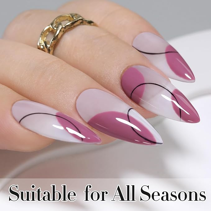 Double Rhythm 15ML Gel Polish Pure Sheer Same Color Same Bottle Soak Off Gel Polish Art Manicure Salon DIY at Home for Women (Wine Purple-A1469)