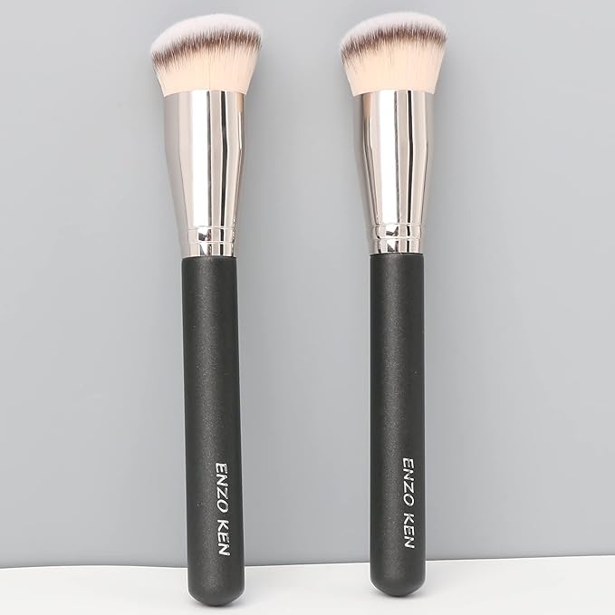 Cream Contour Brush for Cream Makeup, Angled Foundation Brush for Liquid Makeup, Liquid Foundation Brush, Foundation Makeup Brushes - Black, 170B
