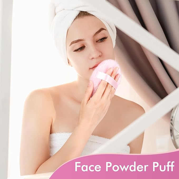 WSYUB Powder Puff,4.33 Inch Body Powder Puff and Container, Powder Puffs for Body Powder,Soft Powders Puffs