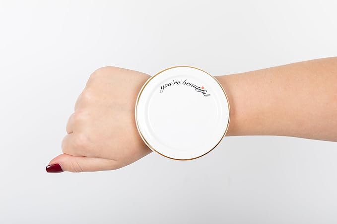 Makeup Palette Mixer Tray - Hands Free Porcelain Makeup Foundation Palette with Adjustable Hand Strap - Makeup Artist Kit Essentials - 3"