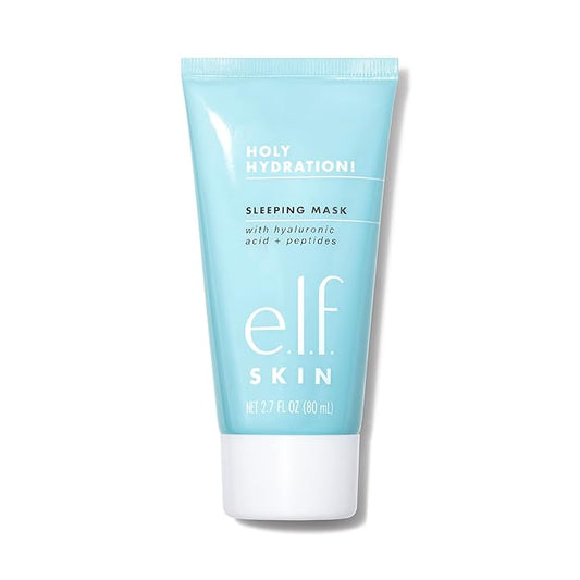e.l.f. SKIN Holy Hydration! Sleeping Mask, Moisturizing & Plumping Dual-Use Sleep Or Rinse-Off Face Mask, Soothes Skin With A Creamy Formula