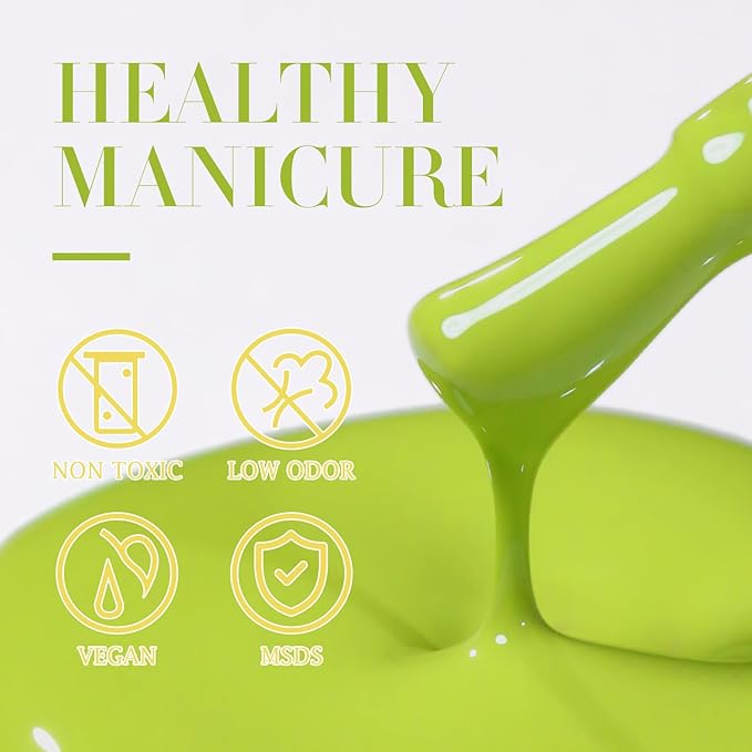 Double Rhythm 15ML Gel Nail Polish Pure Sheer Same Color Same Bottle Soak Off Gel Polish Art Manicure Salon DIY at Home for Women (Olive Green-A1307)