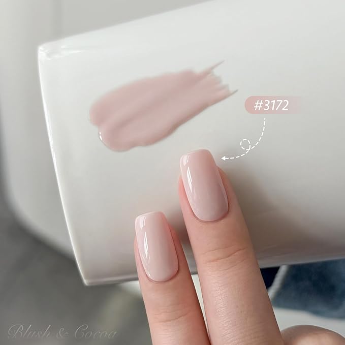 GAOY Mauve Gel Nail Polish Set, Brown Red Neutral Pink, Nude Shades, Need Lamp Cure, Nail Art Manicure