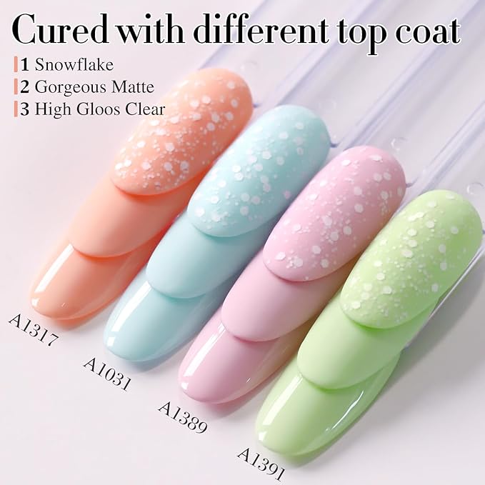 Double Rhythm Gel Polish 15ML Pure Sheer Same Color Same Bottle Soak Off Gel Polish Nail Art Manicure Salon DIY at Home for Women (Milky Orange Pink-A1317)