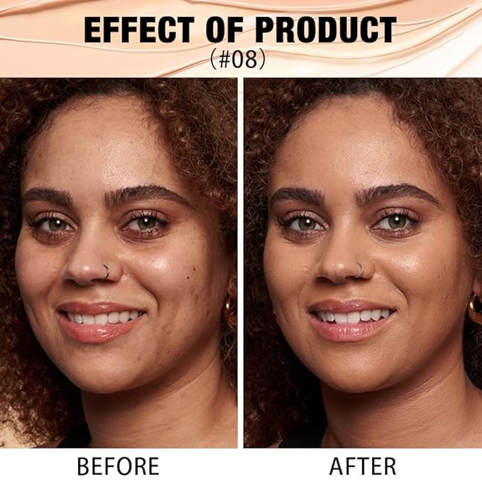 2 in 1 Foundation Concealer, Lightweight Creamy Long Lasting Face Makeup for Combination Oily Skin, Conceals Dark Circles Under Eyes Dark Spots and Blemishes, Vegan Cruelty-Free, Honey Beige