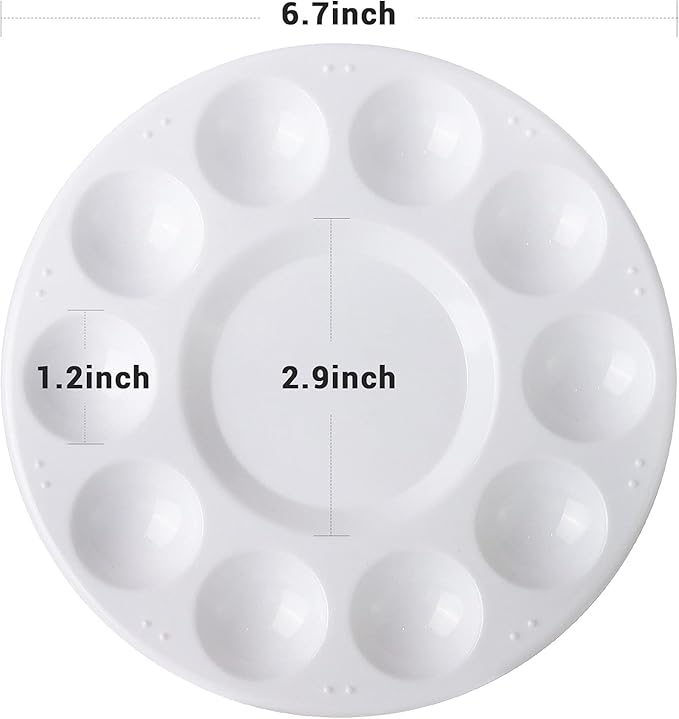 12 Pack Paint Tray Palettes, Painting Palette, Plastic Paint Pallets for Kids on School Project or Art Class