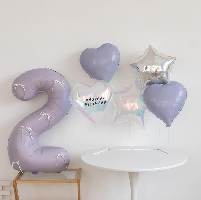 Pastel Purple 9 Number Balloons,40 Inch Light Purple 9 Balloons Large Helium Foil Mylar Purple Number 9 Balloon for Birthday Party Anniversary Decorations