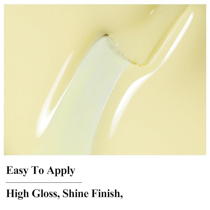 Yellow Nail Polish Quick Dry Pastel Nail Lacquer Sheer Color, Light Yellow Regular Fast Dry Fingernail Polish Bulk Non Gel Long-Lasting DIY Salon Gift For Women