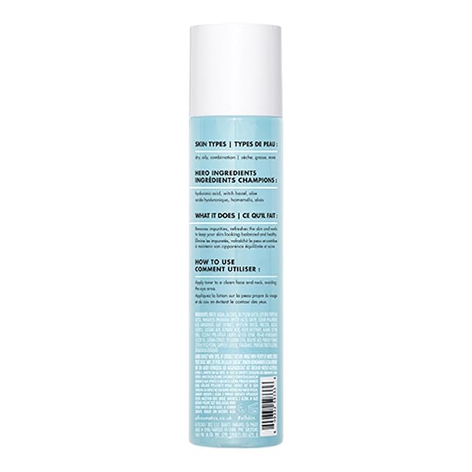 e.l.f. Keep Your Balance Toner, Gentle, Refreshing, Anti-Inflammatory, Removes Makeup & Impurities, Hydrates, Cleanses, Soothes, Infused with Hyaluronic Acid, Witch Hazel and Aloe, 5.072 Fl Oz