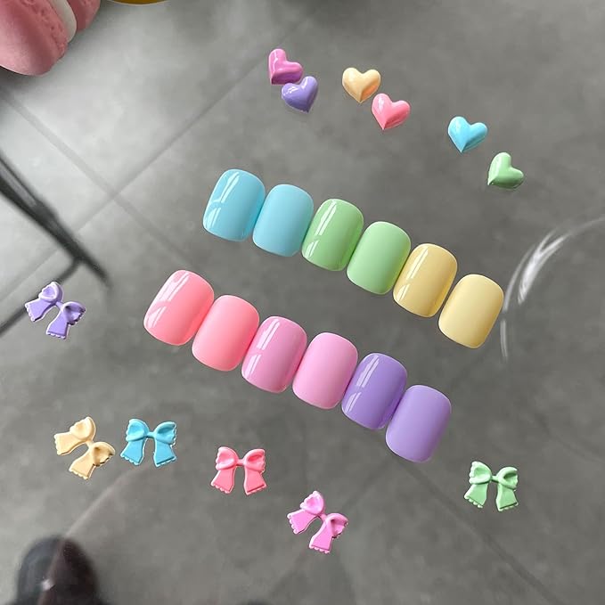 GAOY Pastel Gel Nail Polish Set of 6 Colors Pink Green Blue Gel Polish Kit for Salon Manicure and Nail Art DIY at Home, Gift for Women