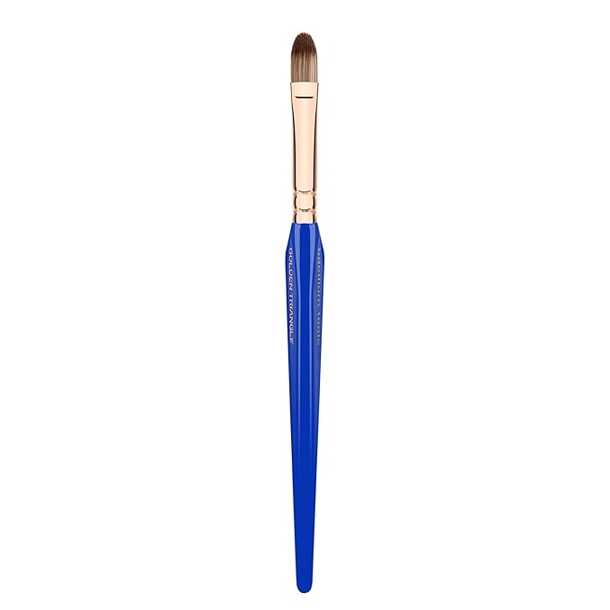Bdellium Tools Professional Makeup Brush - Golden Triangle 934 Precision Concealer - With All Vegan and Soft Synthetic Fibers, For Concealing (Blue, 1pc)