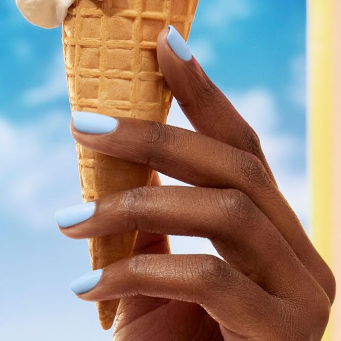 Manucurist Green Nail Polish Bubble - Blue Pastel - 9-Free, Plant-Based and Vegan - Manicure - Made in France - 0.5 fl oz