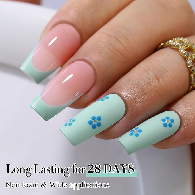 Double Rhythm 15ML Gel Nail Polish Pure Sheer Same Color Same Bottle Soak Off Gel Polish Art Manicure Salon DIY at Home for Women (Light Blue-A1390)