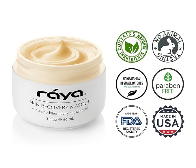 Raya Skin Recovery Masque (600) | Calming, Multi-Vitamin Facial Treatment Mask for Dry and Dehydrated Skin | Nourishes, Brightens, and Refines Complexion