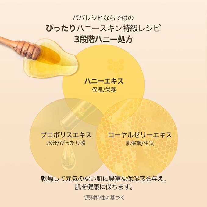 Papa Recipe Bombee Pepta Honey Mask 10 Pack – Hydrating Sheet Mask with 6 Types of Hyaluronic Acid and Honey Propolis Complex – Korean Skincare