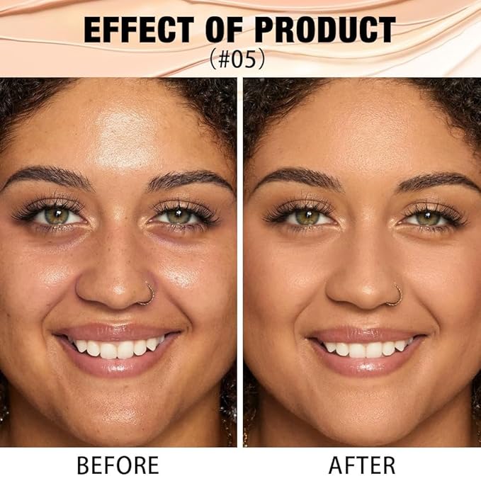 2 in 1 Foundation Concealer, Lightweight Creamy Long Lasting Face Makeup for Combination Oily Skin, Conceals Dark Circles Under Eyes Dark Spots and Blemishes, Vegan Cruelty-Free, Medium Tan