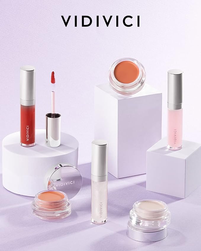 VIDIVICI Millennial Glow Cream Blush 03 Pansy Lavender - Creamy Face Cheek Blusher for Smooth & Silky Skin - Soft Satin Finish with Natural Color - For Fair to Light Skin Tone, 0.21 oz.