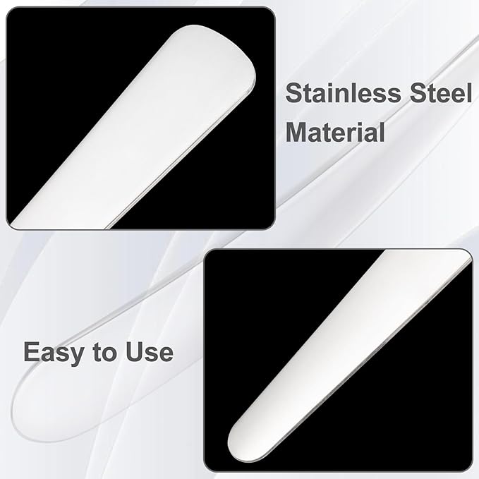 3pcs Mini Metal Makeup Spatula, Reusable Cosmetic Cream Spatulas Spoon, Skincare Scoop Applicator Facial Massage Beauty Tools for Mixing and Sampling Face Eye Cream- 2.79"×0.52"