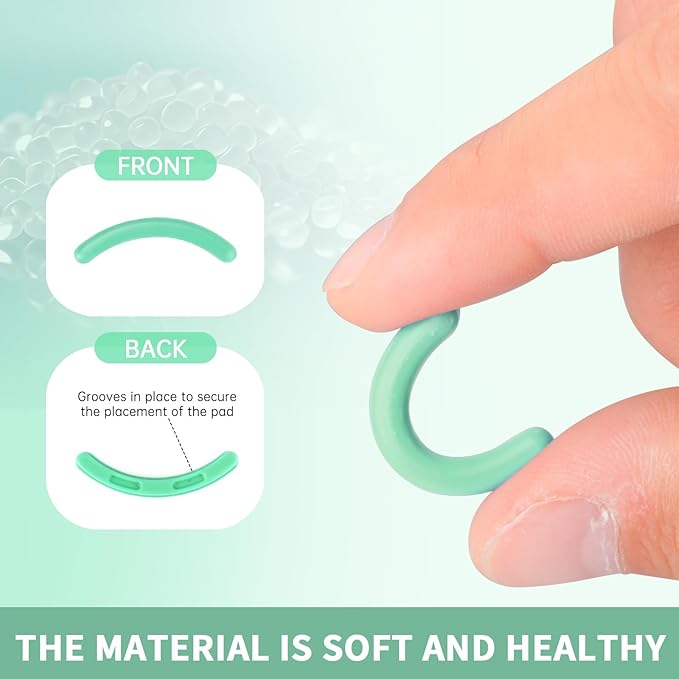 Soft Silicone Rubber Eyelash Curler Refills Compatible with Shiseido, Tweezerman, Revlon, Shu Uemura, Surratt, e.l.f Eyelash Curler for Travel Portable Carry,Cosmetic Accessory,6PCS (Green)