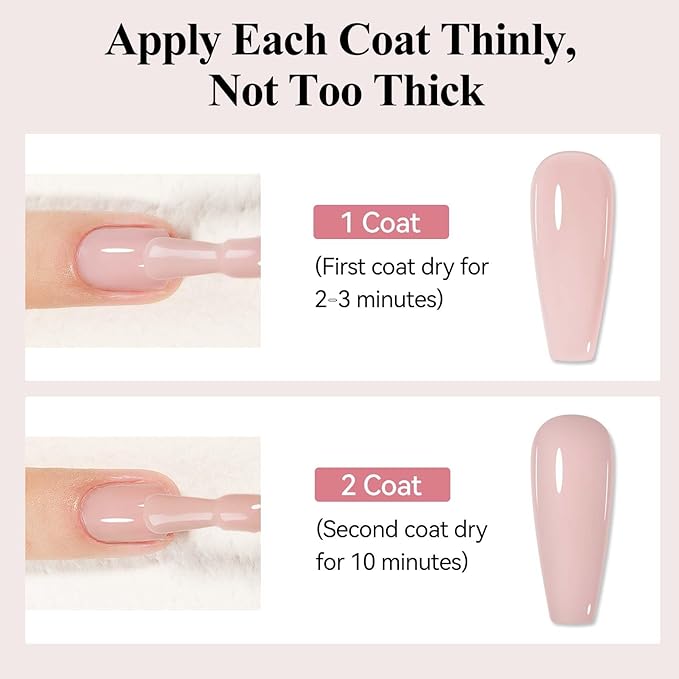 Nude Nail Polish Quick Dry, Natural Sheer Color Nail Lacquer, Long Lasting & Fast Drying, Nail Pigment Oil-Based for Nail Art, Fingernail Concealer Polish, 1PC 12ML for French Manicure