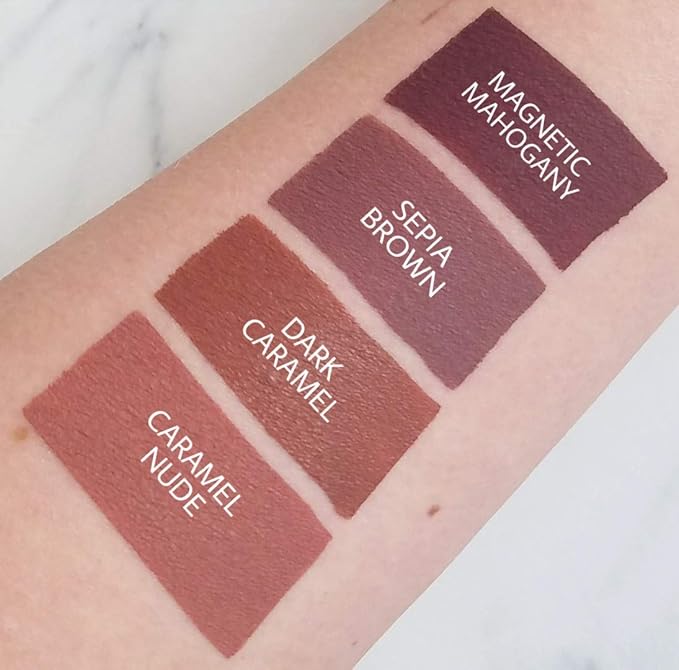Aromi Matte Liquid Lipstick | Long Lasting, Waterproof, Sand Beige Lip Shade, Tan, Smudge + Transfer Proof, Gluten Free, Vegan Makeup (Caramel Nude)