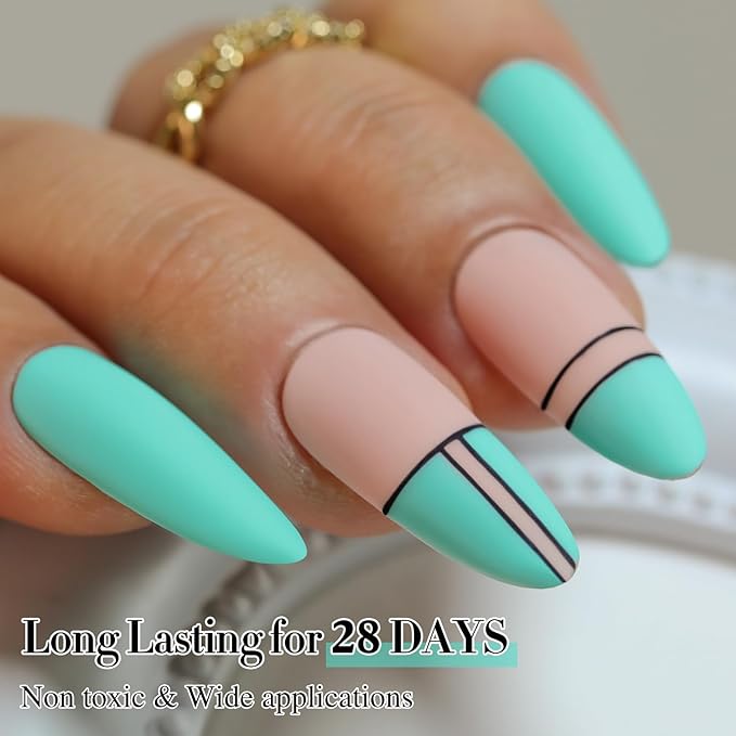 Double Rhythm 15ML Gel Nail Polish Pure Sheer Same Color Same Bottle Soak Off Gel Polish Art Manicure Salon DIY at Home for Women (Sea Blue-A1124)