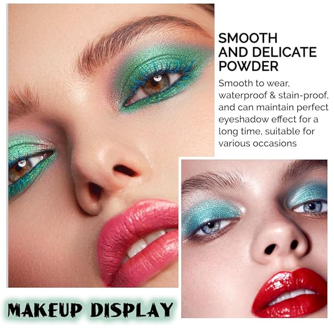 9Colors Green Avocado Color Colorful Bright Eyeshadow Palette Makeup,Matte Sparkle Eye Shadow Palette Long Lasting Waterproof,Emerald Bright Eyeshadow Palette