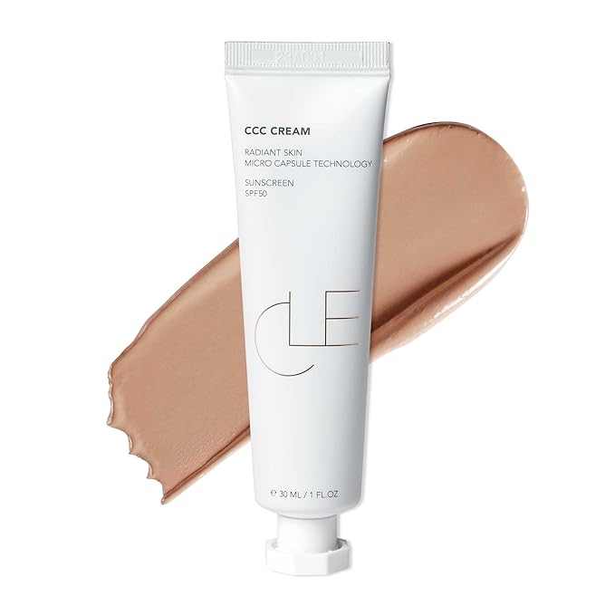 CLE Cosmetics CCC Cream (Golden Medium 301 / SPF 50) - Color Correcting With Sunscreen - Lightweight, Hydrating Foundation - BB & CC Hybrid - Light to Medium Coverage - 1 fl oz