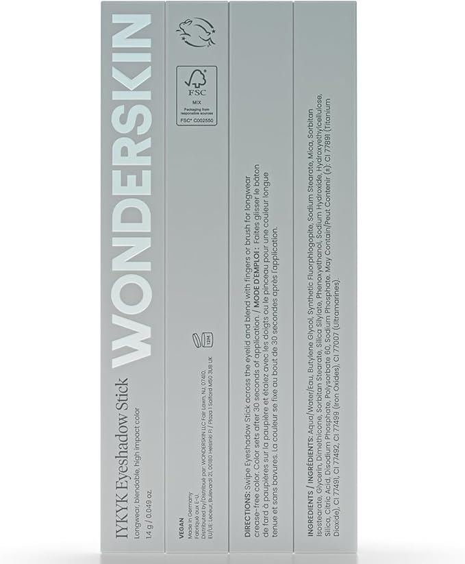 Wonderskin IYKYK Eyeshadow Stick - Longwear Eye Shadow Sticks, Budge-Proof & Waterproof Shimmer Eyeshadow Stick with Built-in Sharpener (Pink Quartz)