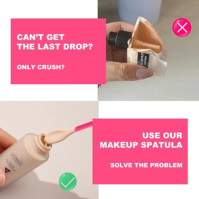 Beauty Spatula, 4 Pcs Small Spatula Mini Spatula for Cosmetics Lotion Makeup Spatula, Every Drop Tiny Spatula for Makeup and Kitchen Jar, Wax Waxing Body Hair Removal spatula