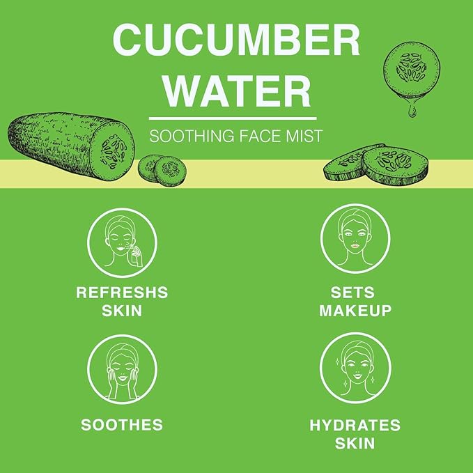 BEAUTE DE PROVENCE | Face & Body Mist Spray - Soothing Cucumber Water With Moisturizing Hyaluronic Acid | Instant Soothing, Cooling, Conditioning | 8 FL OZ