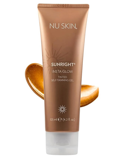 Nu Skin Sunright Insta Glow Self Tanner Gel | 4.2 oz | Summer Tan | Face & Body Bronzer | Beauty & Skin Care | Vitamin E & Avocado Oil & Amino Acids