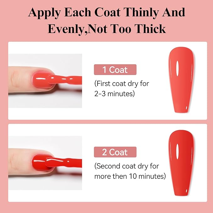 Nail Polish, Air Quick Dry, Bright Red Color Nail Lacquer Non-Gel Fast Drying Nail Art Polish, Nail Pigment Oil-based Jelly Fingernail Concealer Polish, 1PC 12ML Long Last