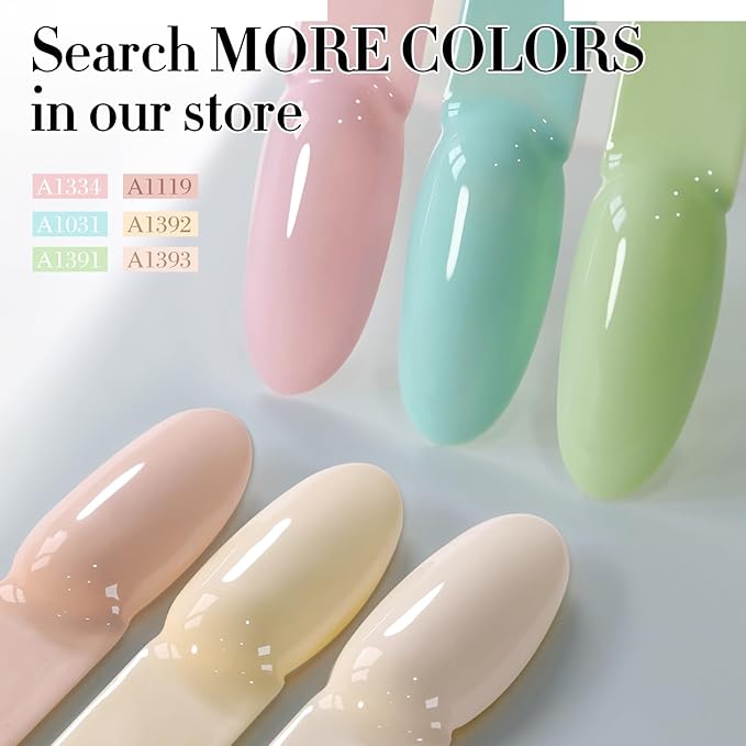 Double Rhythm 15ML Gel Nail Polish Pure Sheer Same Color Same Bottle Soak Off Gel Polish Art Manicure Salon DIY at Home for Women (Baby Pink-A1334)