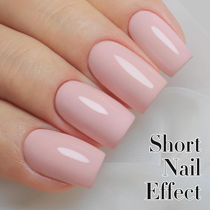 Double Rhythm 15ML Gel Nail Polish Pure Sheer Same Color Same Bottle Soak Off Gel Polish Art Manicure Salon DIY at Home for Women (Baby Pink-A1334)